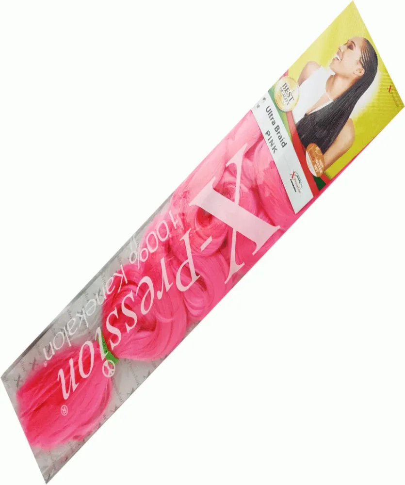 X-PRESSION NIGERIA EXTENSION PER CAPELLI - ALLUNGAMENTO ARTIFICIALE PER TRECCINE COLOUR PINK .