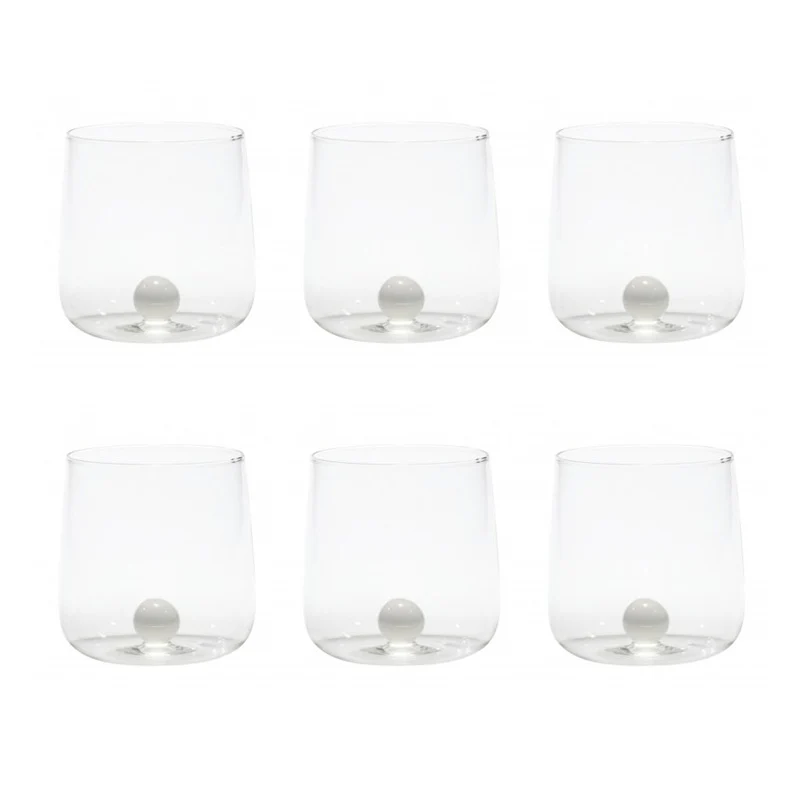 Zafferano Set 6 Bicchieri Tumbler Bilia Bianco 44 cl