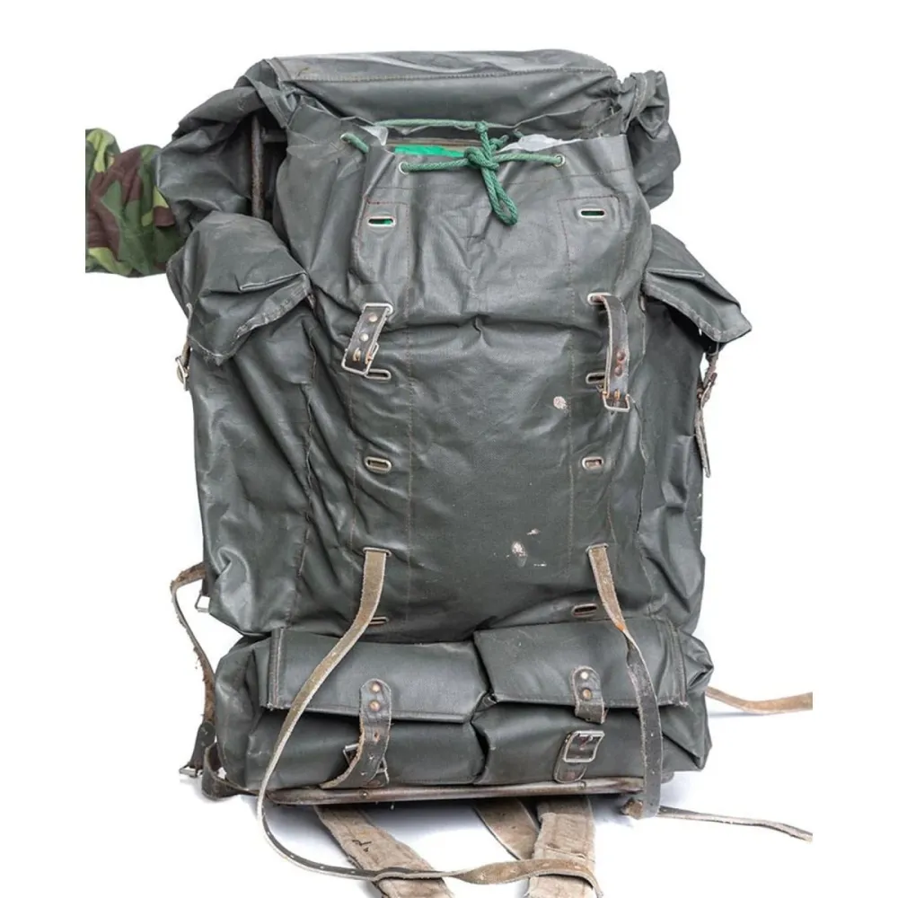 Zaino militare finlandese originale incorniciata cornice impermeack 100l vintage