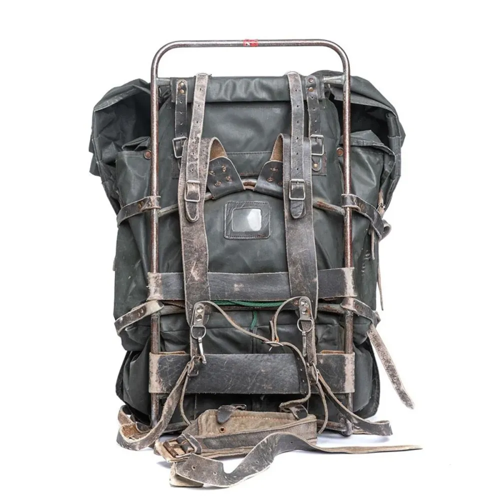 Zaino militare finlandese originale incorniciata cornice impermeack 100l vintage