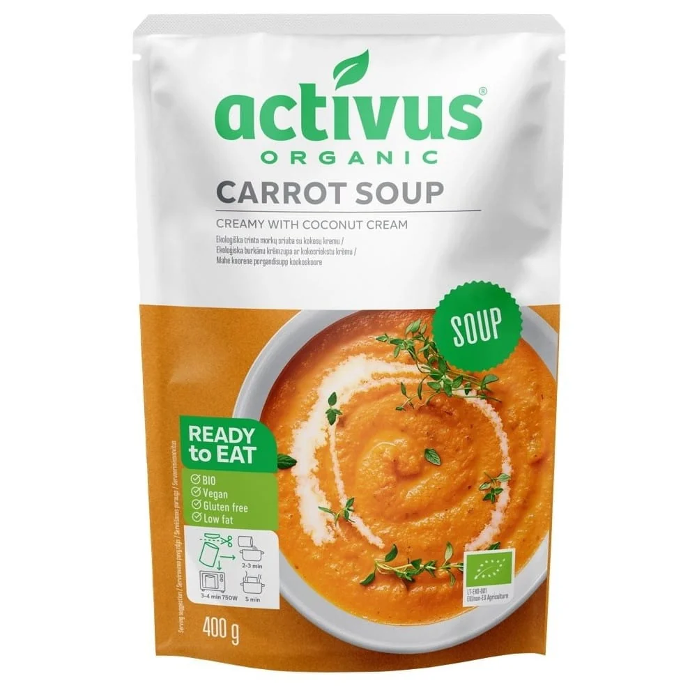 Zuppa cremosa di carote con latte di cocco BIO 400 g