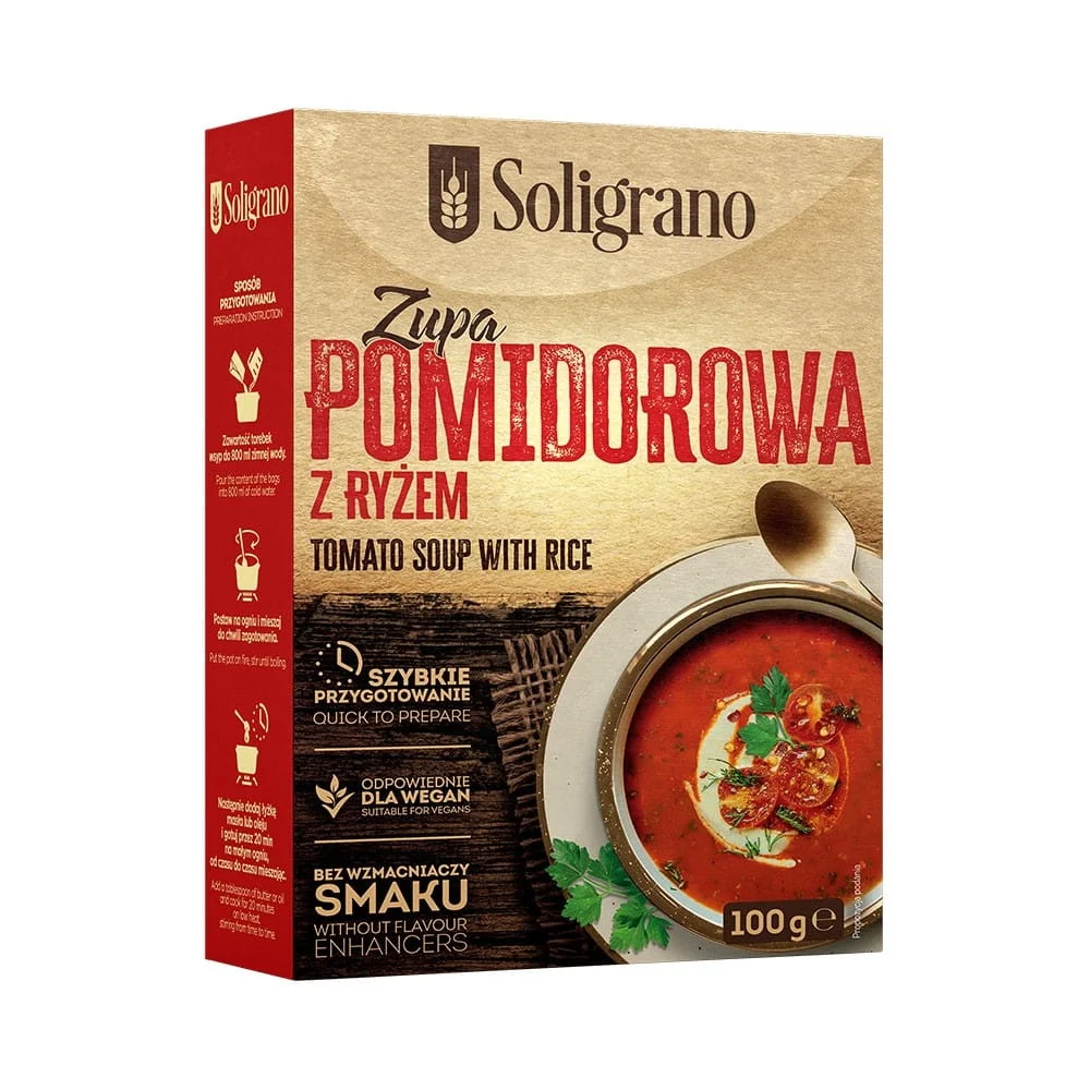 Zuppa di pomodori 100 g - SOLIGRANO