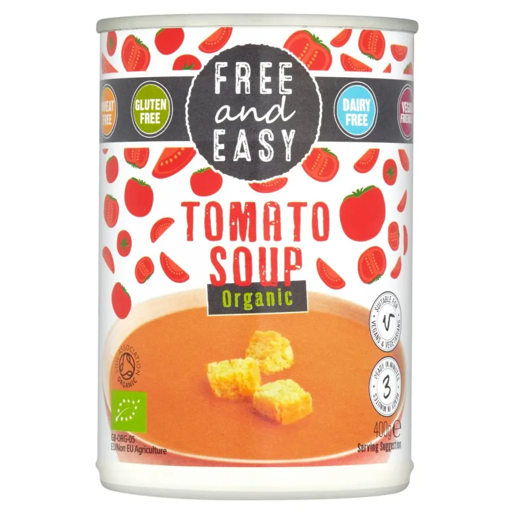 Zuppa di pomodoro biologica senza latticini gratuita e facile da 400 g