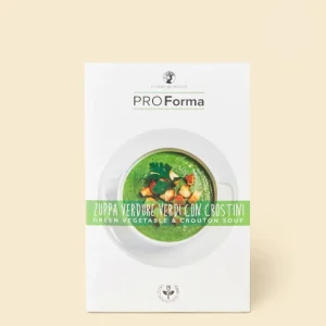 Zuppa verdure verdi con crostini