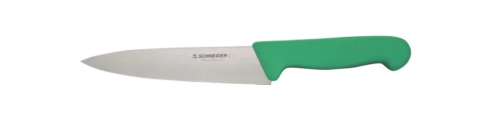 Coltello da chef Schneider lama stretta 16 cm manico verde 260839