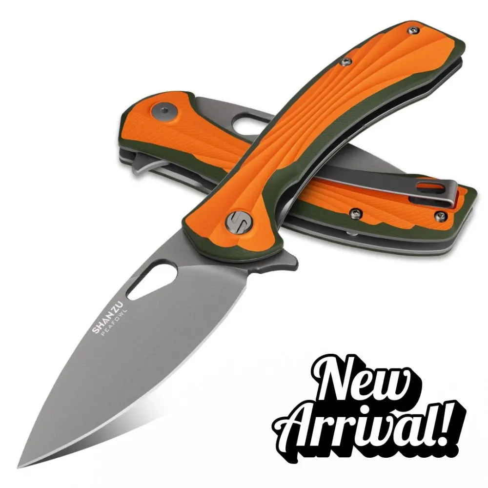 Orangé Peafowl | Liner Lock Knife | 7.80” ZDF905 Blade & G10 Handle
