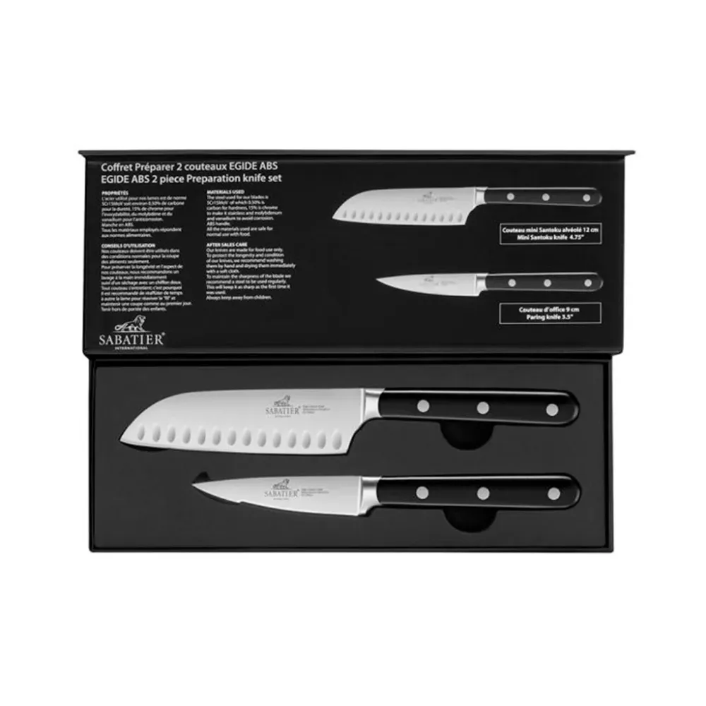 Set di 2 coltelli con pelapatate e Santoku Egide Sabatier®