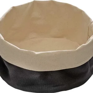 Sacchetto per il pane APS Ø 17 cm altezza: 8 cm cotone crema nero lavabile lavatrice fino 30 gradi 30341 per Cene Formali