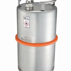 Barattolo di sicurezza DENIOS acciaio inossidabile con tappo vite volume 25 litri 119-591