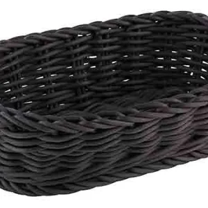 Cestino APS ovale 19 x 12 cm altezza: 6 cm polipropilene nero -PROFI LINE- 50626