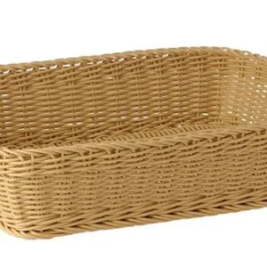 Cestino APS rettangolare 40 x 30 cm altezza: 10 cm polipropilene beige trasparente -PROFI LINE- 50710