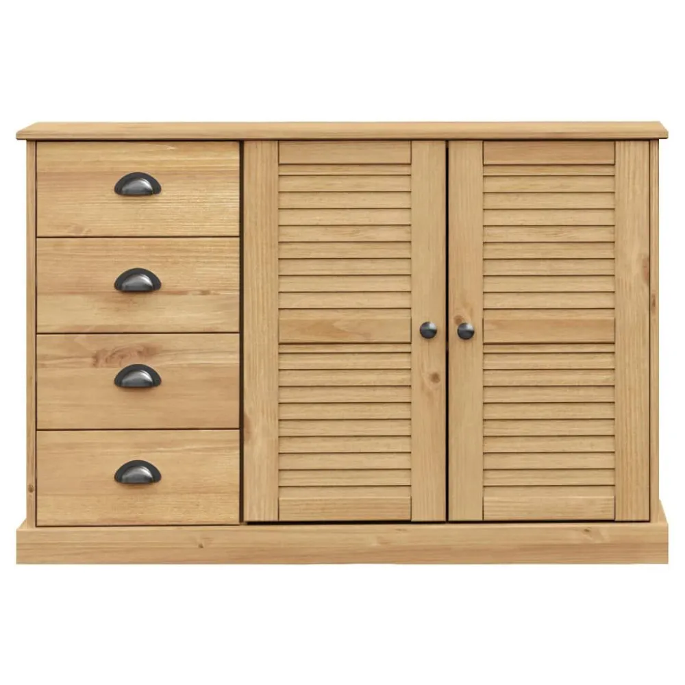Credenza con Cassetti VIGO 113x40x75 cm Legno Massello di Pino