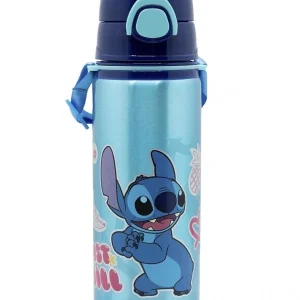 Borraccia Lilo & Stitch Alluminio - Borraccia Termica con Cannuccia e Tracolla | Bottiglia per Bambini Disney