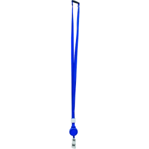 CORDONCINO PORTABADGE ALLUNGABILE BLU