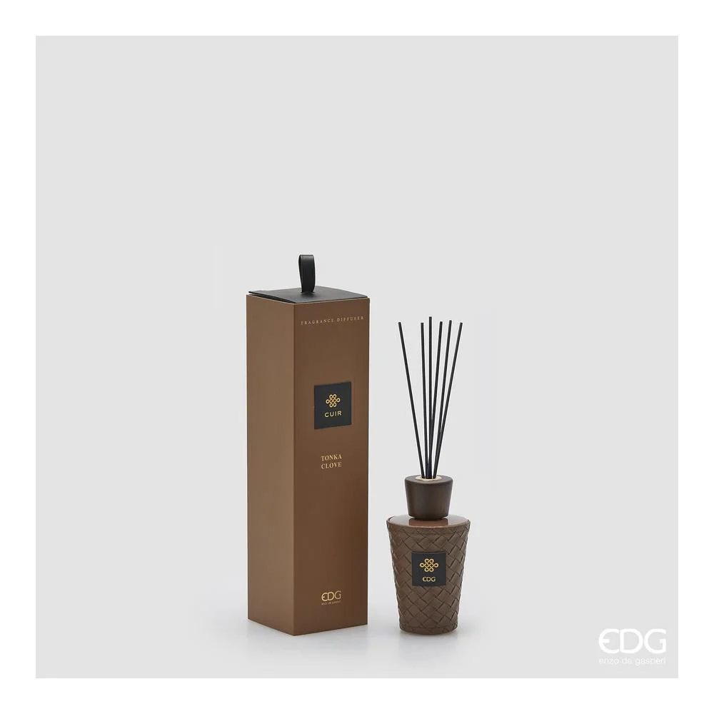 EDG - Profumatore Bottiglia Cuir 150Ml H.13.5 Tonka Clove