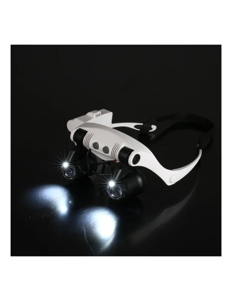OCCHIALI LENTE D'INGRANDIMENTO 25X CON 2 LUCI LED PER RIPARAZIONE OROLOGI