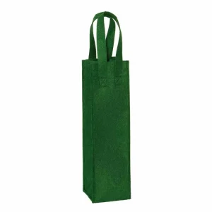 Porta bottiglia feltro cm9x9xh33 verde scuro