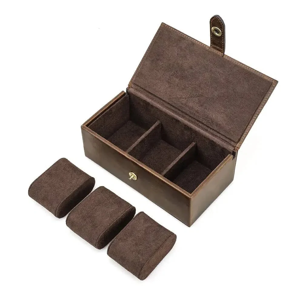 PORTA OROLOGI Cofanetto Pelle Trio