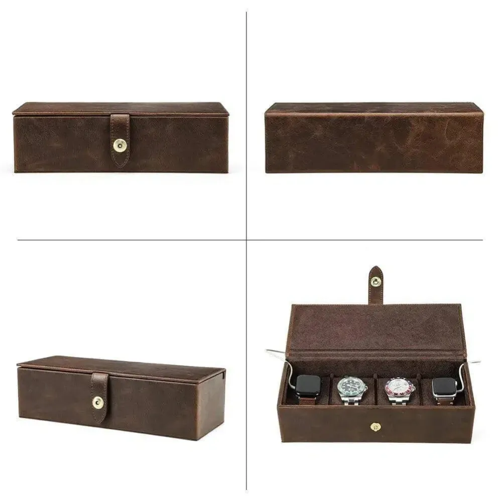 PORTA OROLOGI Cofanetto Pelle Trio