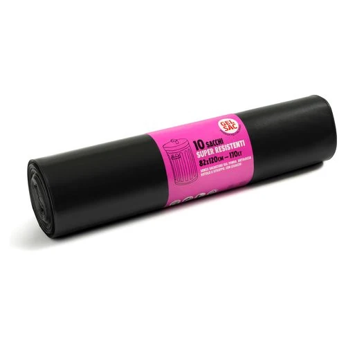 Set sacchi spazzatura Gel Sac 982143SG con legaccio Nero
