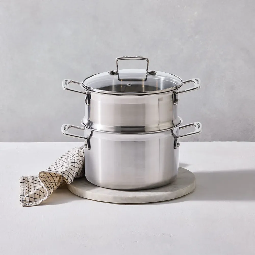 Pentola vapore con coperchio vetro Le Creuset con Impugnatura Antiscivolo