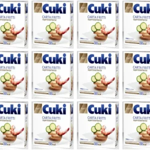 240 Fogli Cuki Carta Fritti Superassorbente per Fritture Foglio friggere
