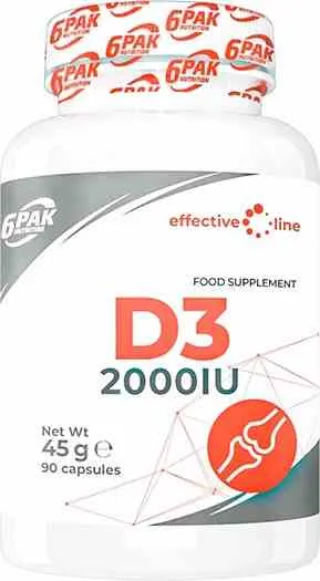 6PAK D3 2000UI 90 Capsule