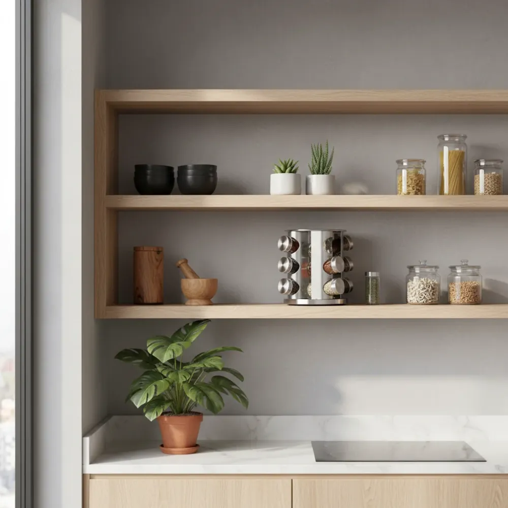 Portaspezie Girevole 360° con 12 Barattoli - Organizer Spezie da Cucina Ø19cm alpina