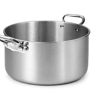 Aluinox 1907 3ply Casseruola Alta Cm.20 H.13,4 Lt.4,2 2 Manici Finitur
