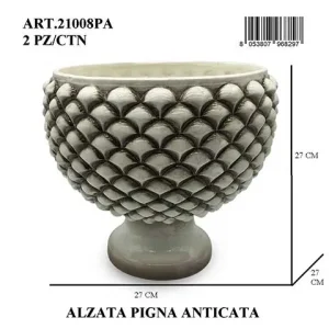 Alzata pigna anticata 25cm 21008pa
