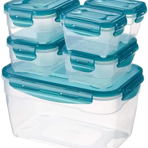 AmazonBasics Set di contenitori per alimenti, 6 pezzi