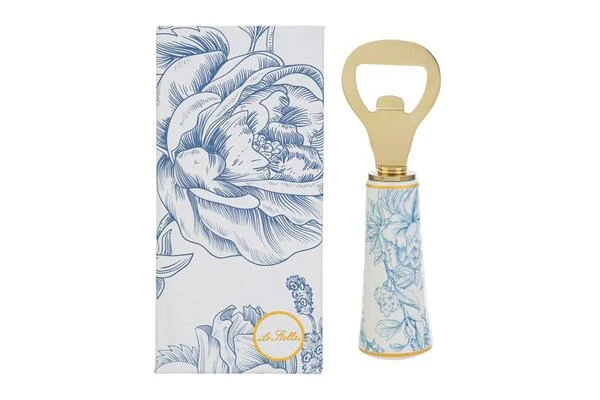 APRIBOTTIGLIE CON MANICO VETRO DECORO CELESTE