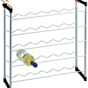 17.20.30 Silver Portabottiglie Parigi 30 Misure Cm 58x24x57h Dotato di 2 tasselli per Fissaggio Muro artex