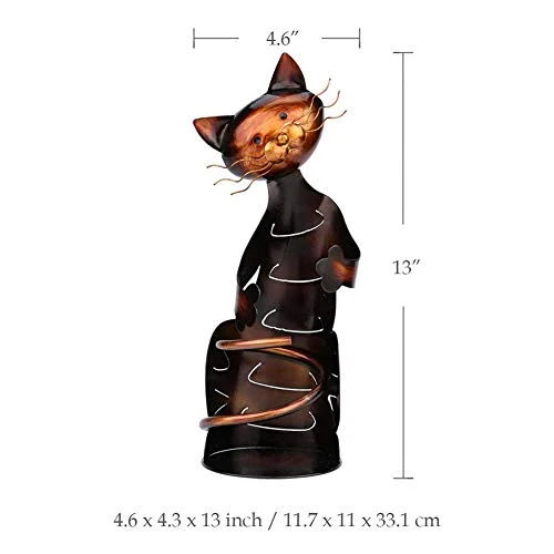 ASDFGHJKL Cat Forma di Vino Holde Rack, Scaffale Scultura Metallo Pratico Decorazione della Casa Mestieri