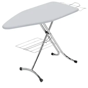 Asse da Stiro Prestige Profi 123x48 cm Salvaspazio Altezza Regolabile Ampia Area di Stiratura e Ripiano Sottostante