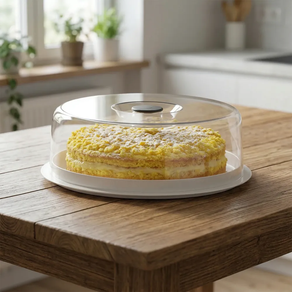 ASTROPLAST - Porta torta con Coperchio Trasparente diametro 28 cm