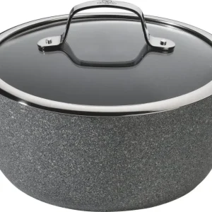 Ballarini Pentola Alluminio Antiaderente con Maniglie e Coperchio, Linea Salina, cm 20