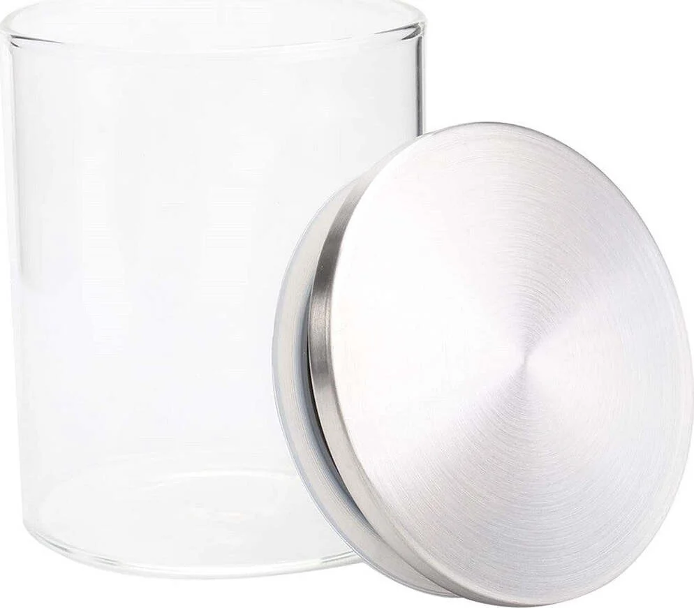 Barattolo 700ml Sottovuoto Alimenti Vetro Trasparente Per Cereali Snack Cucina
