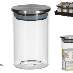 Barattolo per cucina pyrex moderno 230ml con coperchio metallo - Kitchen&go