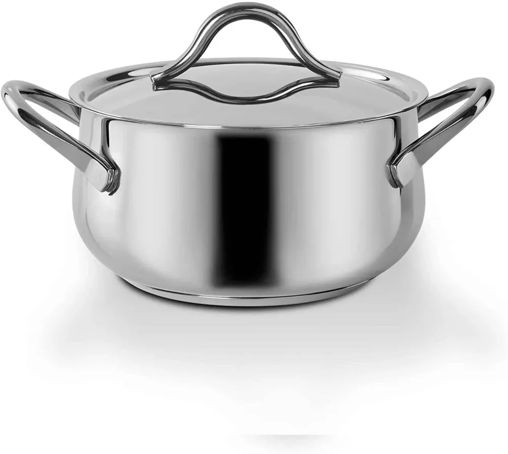 BARAZZONI Sapore Italiano Batteria Pentole 11 Pezzi Acciaio Inox Made Italy