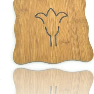Base Sotto Pentola Casseruola Piatto Legno Fantasia Garofalo 17x17cm
