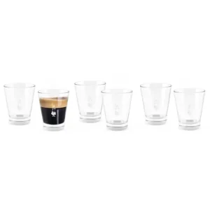 BIALETTI 6 Bicchierini Vetro Trasparente 60ml, per Caffè Espresso