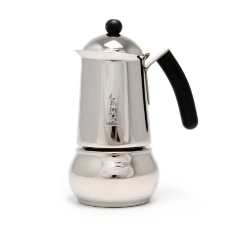 Bialetti Class Moka acciaio INOX da 4 tazze, colore: Nero
