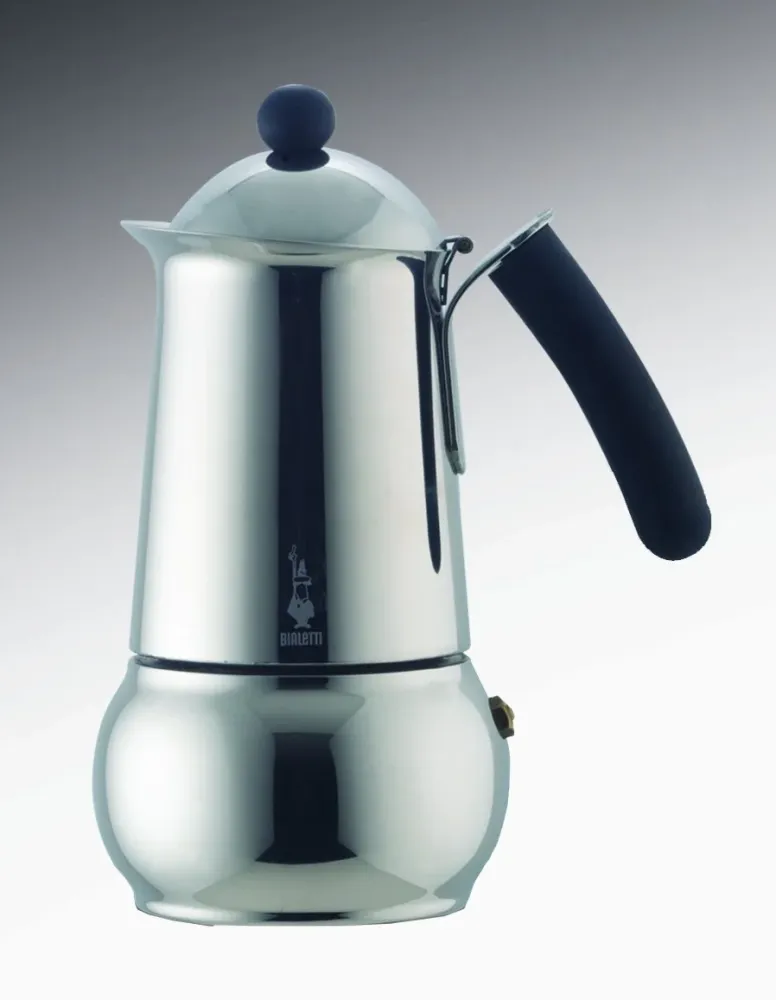 Bialetti Class Moka acciaio INOX da 4 tazze, colore: Nero
