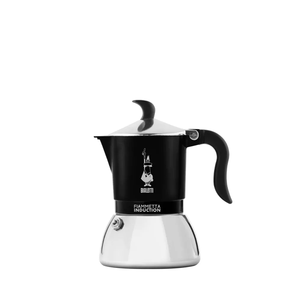 BIALETTI Moka Fiammetta Induction Nera | Caffettiera Adatta Piani Induzione 2 Tazze