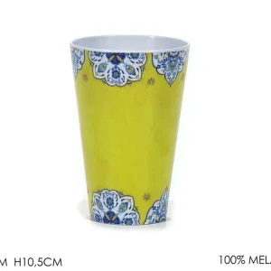 Bicchiere melamina giallo stile mediterraneo 34 cl - Gusto Casa