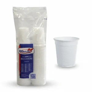 Bicchieri Bianchi Ml.200 Confezione Pz.100- - Ml.200 - 30 Confezione Dopla