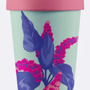 BioLoco Tazza da caffè Easy Cup – 350 ml, plastica (PP), rosa, con coperchio, lavabile lavastoviglie