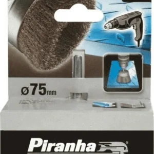BLACK&DECKER PIRANHA-SPAZZOLA TAZZA mm 75 ACCIAIO