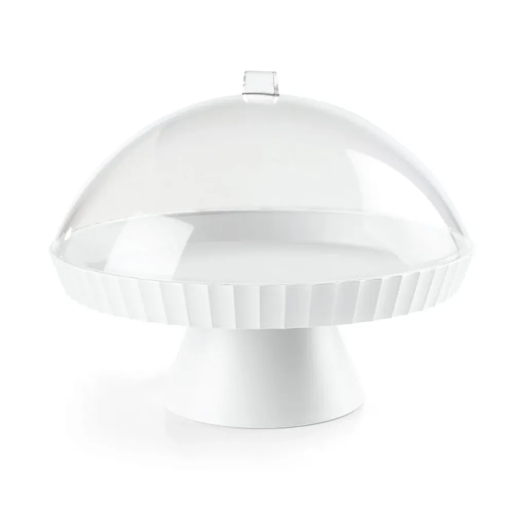 BLIM PLUS Alzata Tortiera Agorà 30cm Arctic White Bianco Made Italy 100% Riciclabile